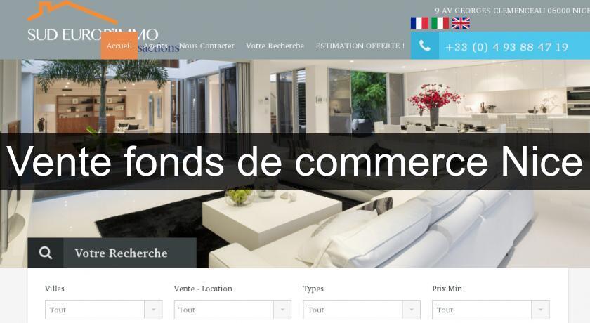 Vente fonds de commerce Nice Vente fonds de commerce Nice