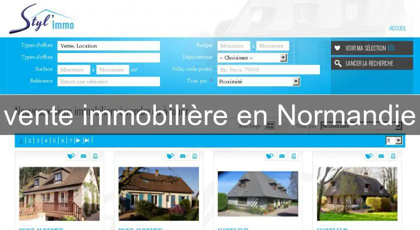 vente immobilière en Normandie