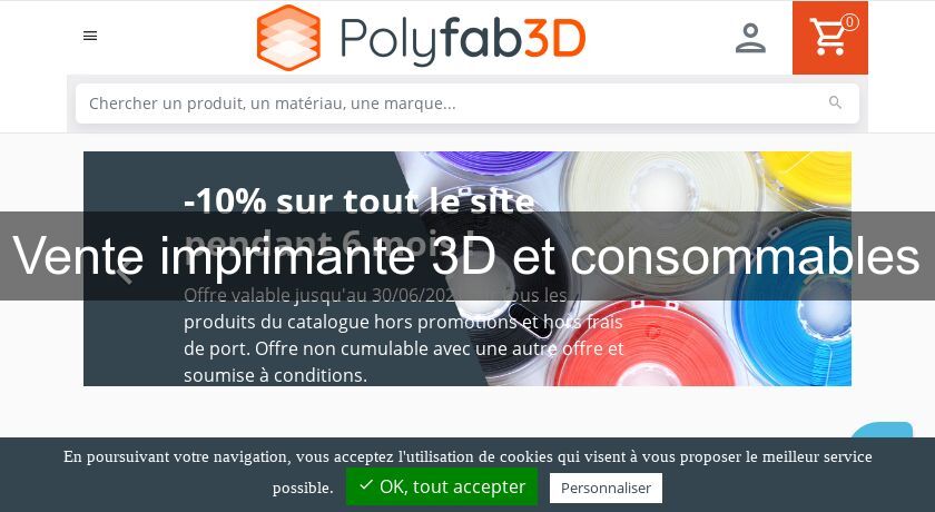 Vente imprimante 3D et consommables