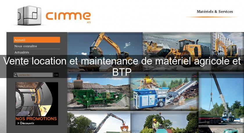 Vente location et maintenance de matériel agricole et BTP Vente location et maintenance de matériel agricole et BTP