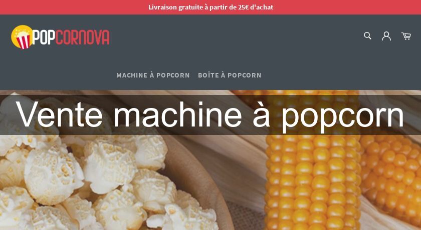 Vente machine à popcorn Vente machine à popcorn