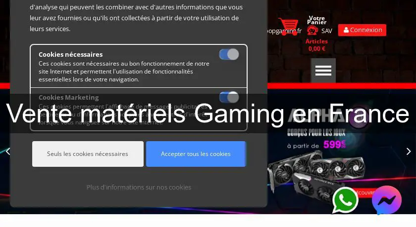 Vente matériels Gaming en France