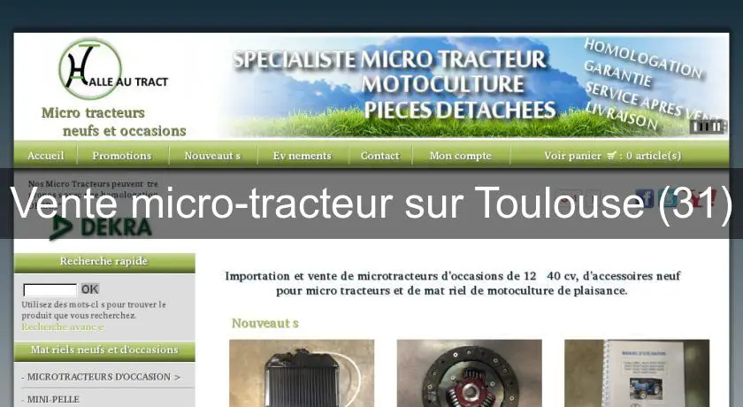 Vente micro-tracteur sur Toulouse (31)