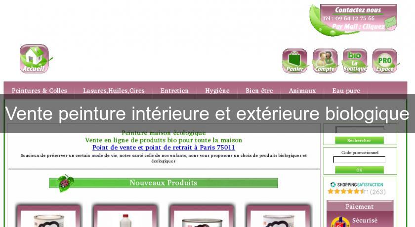 Vente peinture intérieure et extérieure biologique Vente peinture intérieure et extérieure biologique