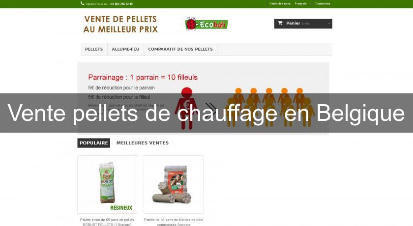 Vente pellets de chauffage en Belgique