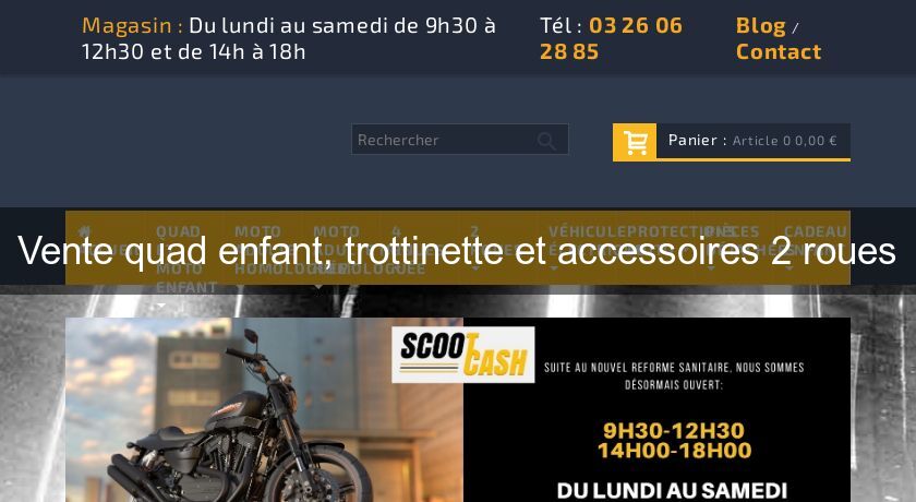 Vente quad enfant, trottinette et accessoires 2 roues Vente quad enfant, trottinette et accessoires 2 roues