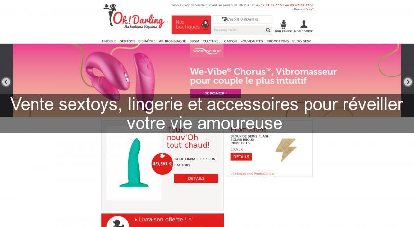 Vente sextoys, lingerie et accessoires pour réveiller votre vie amoureuse Vente sextoys, lingerie et accessoires pour réveiller votre vie amoureuse