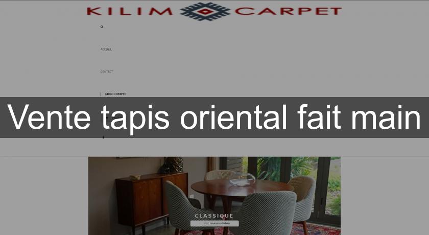 Vente tapis oriental fait main