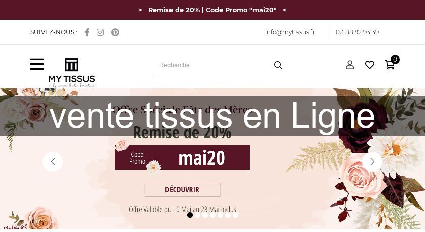 vente tissus en Ligne