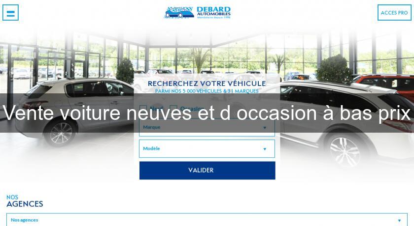 Vente voiture neuves et d'occasion à bas prix