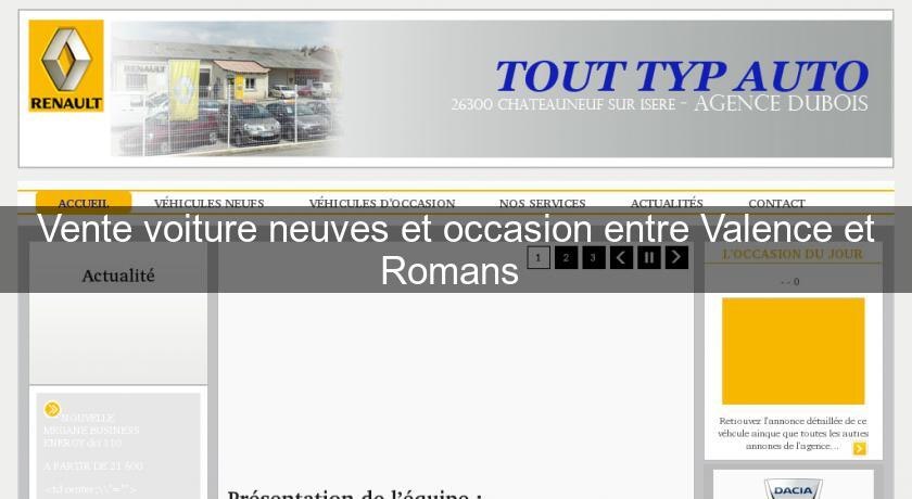 Vente voiture neuves et occasion entre Valence et Romans 