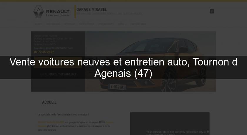 Vente voitures neuves et entretien auto, Tournon d'Agenais (47) Vente voitures neuves et entretien auto, Tournon d'Agenais (47)