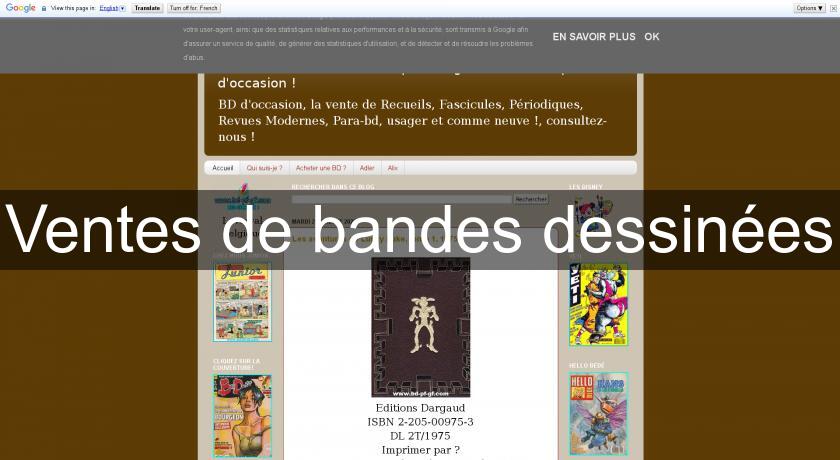 Ventes de bandes dessinées Ventes de bandes dessinées
