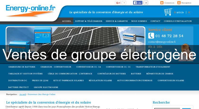 Ventes de groupe électrogène