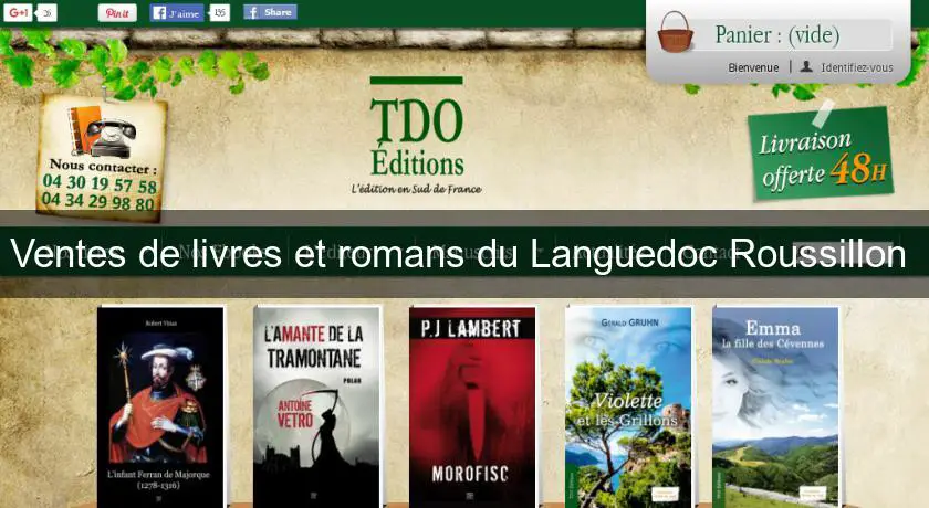 Ventes de livres et romans du Languedoc Roussillon 