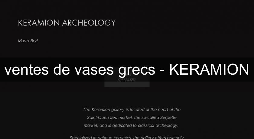 ventes de vases grecs - KERAMION