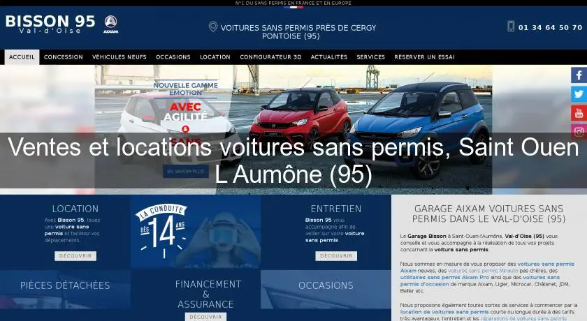 Ventes et locations voitures sans permis, Saint Ouen L'Aumône (95)