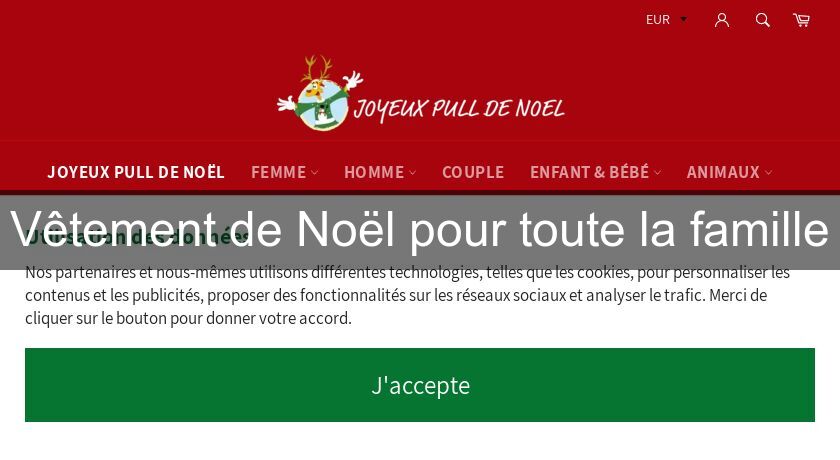 Vêtement de Noël pour toute la famille