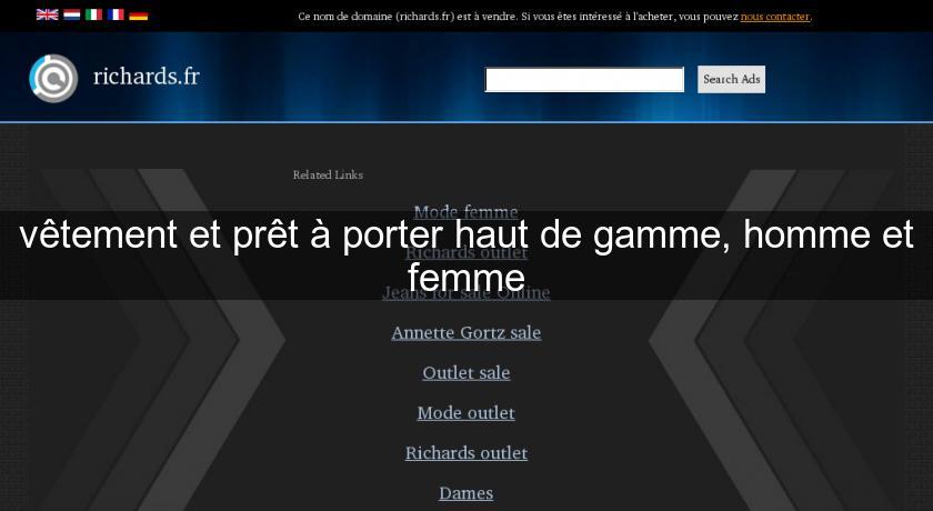 vêtement et prêt à porter haut de gamme, homme et femme vêtement et prêt à porter haut de gamme, homme et femme