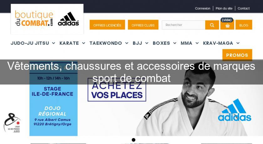 Vêtements, chaussures et accessoires de marques sport de combat