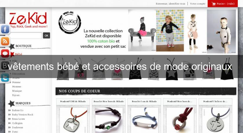 vêtements bébé et accessoires de mode originaux 