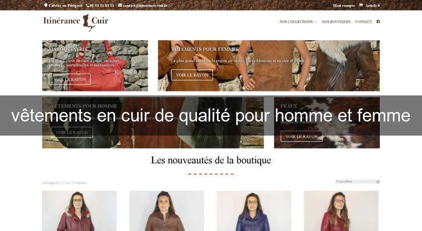 vêtements en cuir de qualité pour homme et femme vêtements en cuir de qualité pour homme et femme