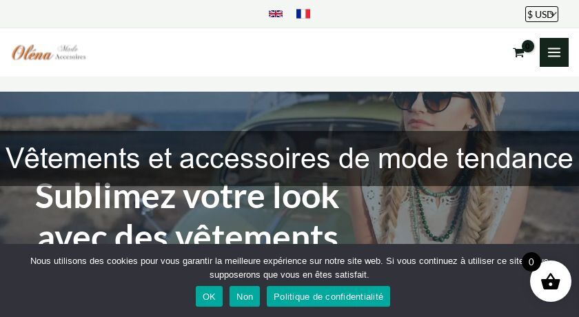 Vêtements et accessoires de mode tendance