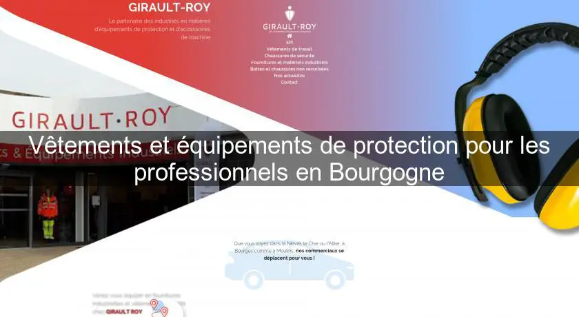 Vêtements et équipements de protection pour les professionnels en Bourgogne
