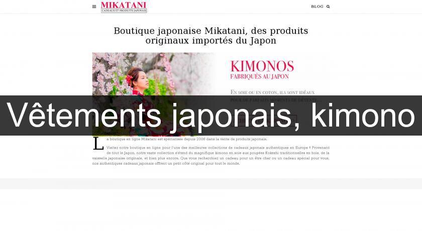 Vêtements japonais, kimono