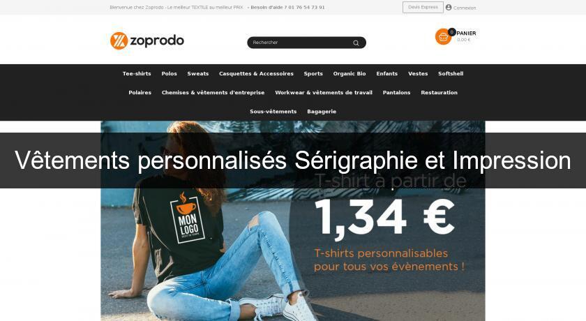 Vêtements personnalisés Sérigraphie et Impression