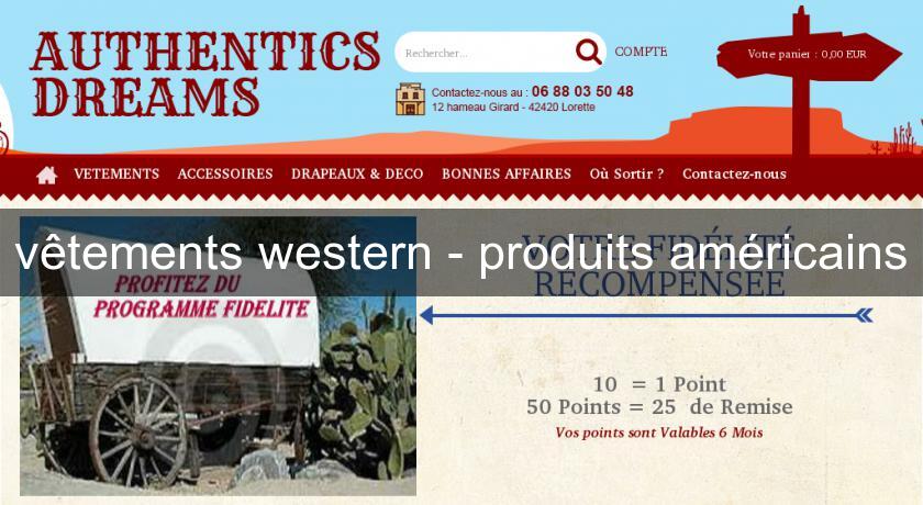 vêtements western - produits américains vêtements western - produits américains