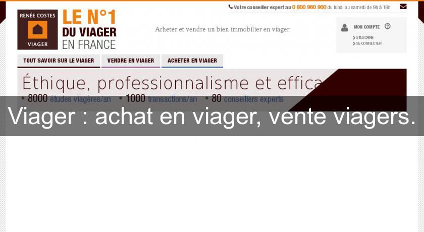 Viager : achat en viager, vente viagers.