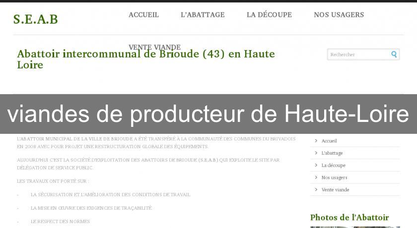 viandes de producteur de Haute-Loire