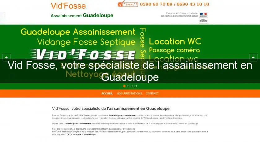 Vid'Fosse, votre spécialiste de l'assainissement en Guadeloupe