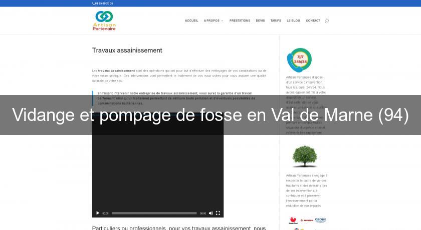 Vidange et pompage de fosse en Val de Marne (94) Vidange et pompage de fosse en Val de Marne (94)