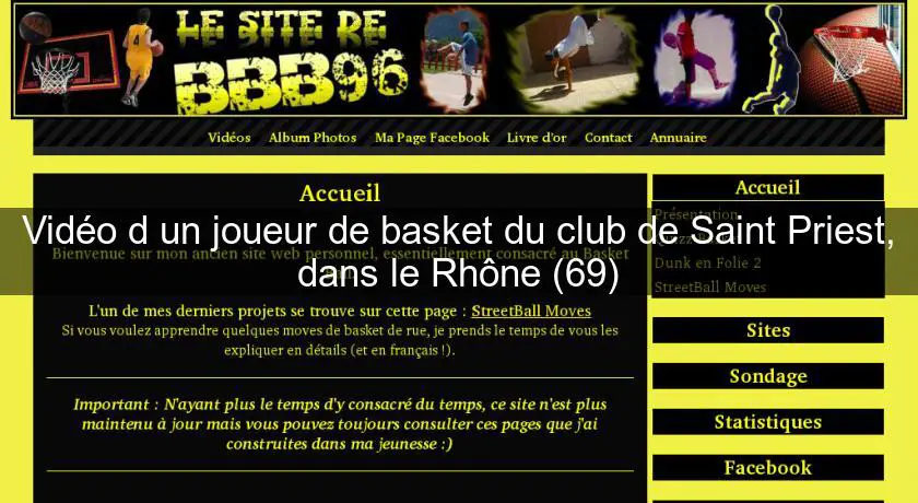 Vidéo d'un joueur de basket du club de Saint Priest, dans le Rhône (69)