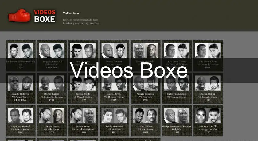 Videos Boxe