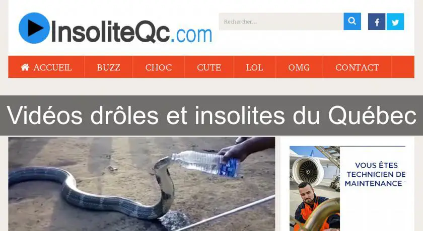 Vidéos drôles et insolites du Québec