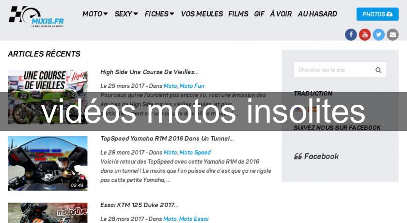 vidéos motos insolites