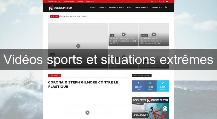 Vidéos sports et situations extrêmes