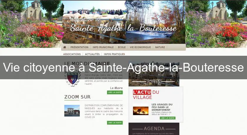 Vie citoyenne à Sainte-Agathe-la-Bouteresse