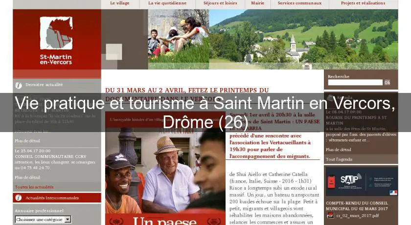 Vie pratique et tourisme à Saint Martin en Vercors, Drôme (26)