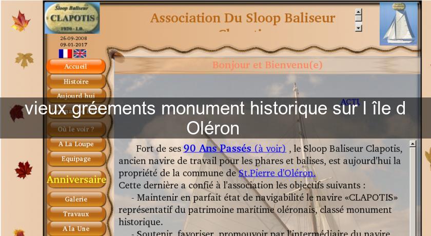 vieux gréements monument historique sur l'île d'Oléron vieux gréements monument historique sur l'île d'Oléron