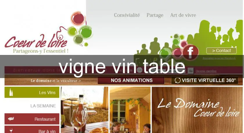 vigne vin table