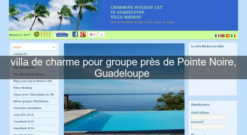 villa de charme pour groupe près de Pointe Noire, Guadeloupe 