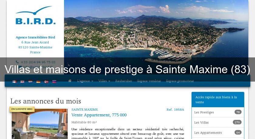 Villas et maisons de prestige à Sainte Maxime (83) Villas et maisons de prestige à Sainte Maxime (83)