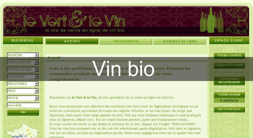 Vin bio Vin bio