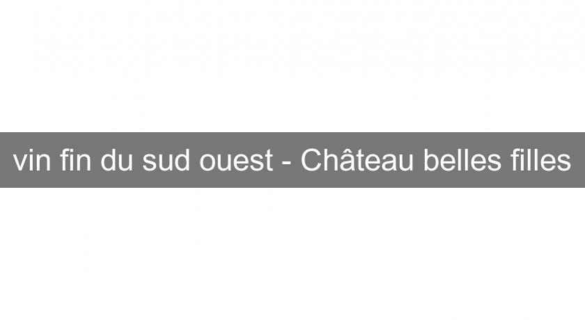 vin fin du sud ouest - Château belles filles vin fin du sud ouest - Château belles filles