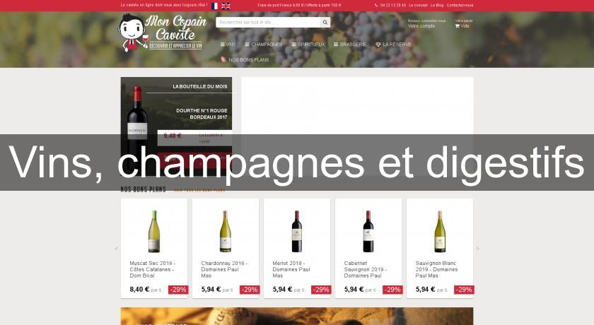 Vins, champagnes et digestifs