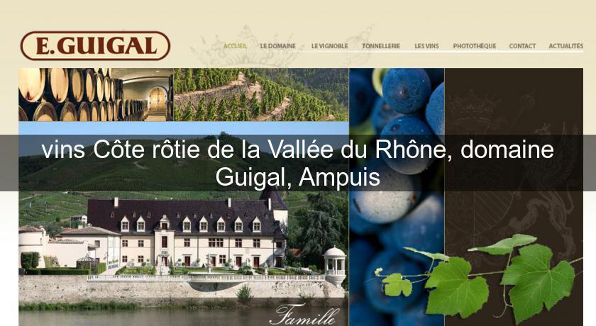 vins Côte rôtie de la Vallée du Rhône, domaine Guigal, Ampuis vins Côte rôtie de la Vallée du Rhône, domaine Guigal, Ampuis